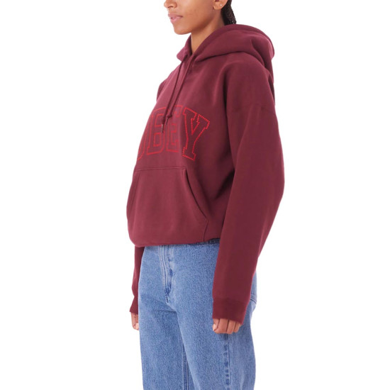 Obey Γυναικείο φούτερ Cross Stitch Collegiate Hood Fleece